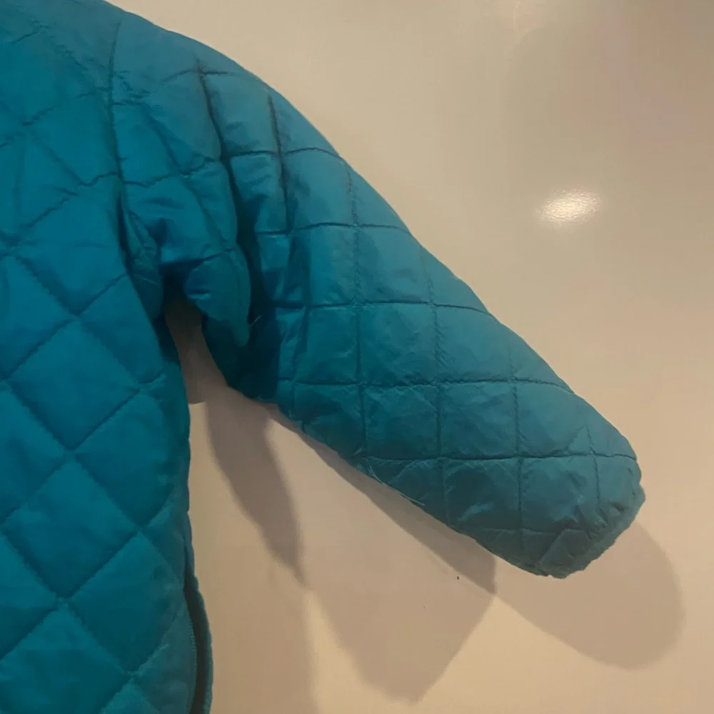 Patagonia Teal Quilted Jacket with Chest Logo